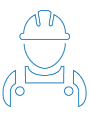 Icon of Sydney construction worker wearing a helmet to prevent strata problems- Strata resolution process | Contracts Specialist