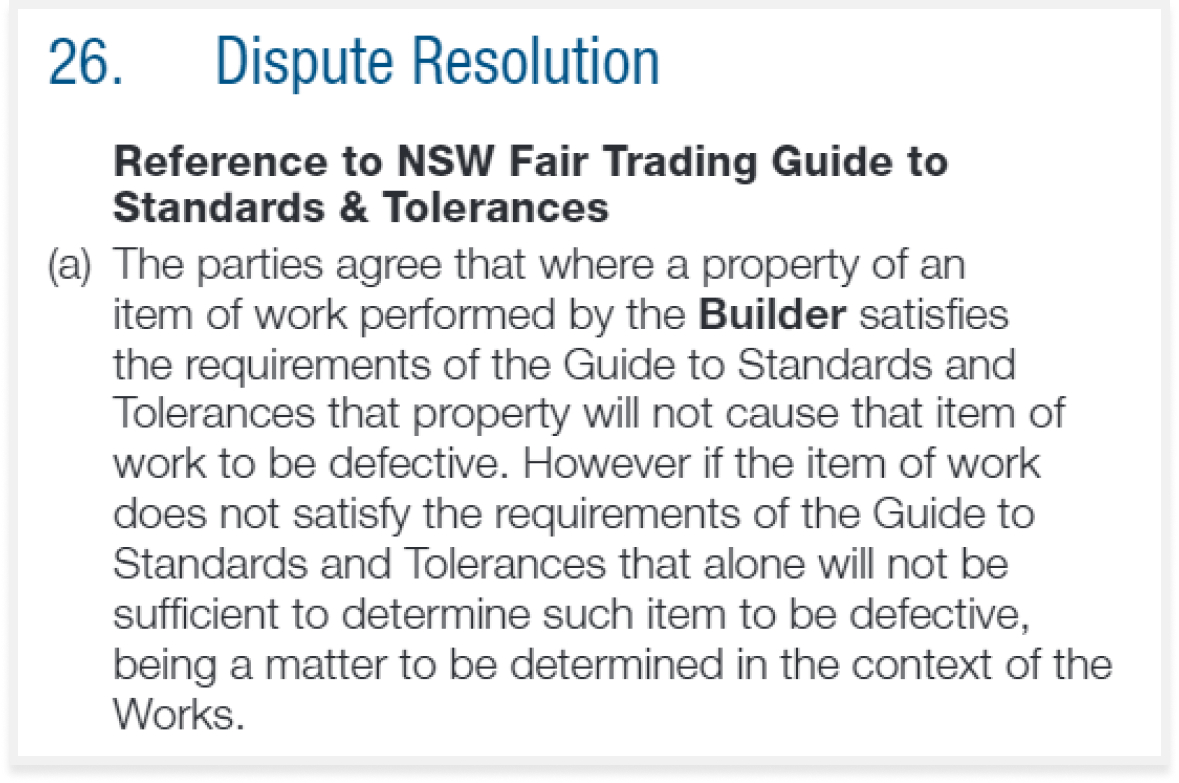 construction dispute resolution procedure NSW