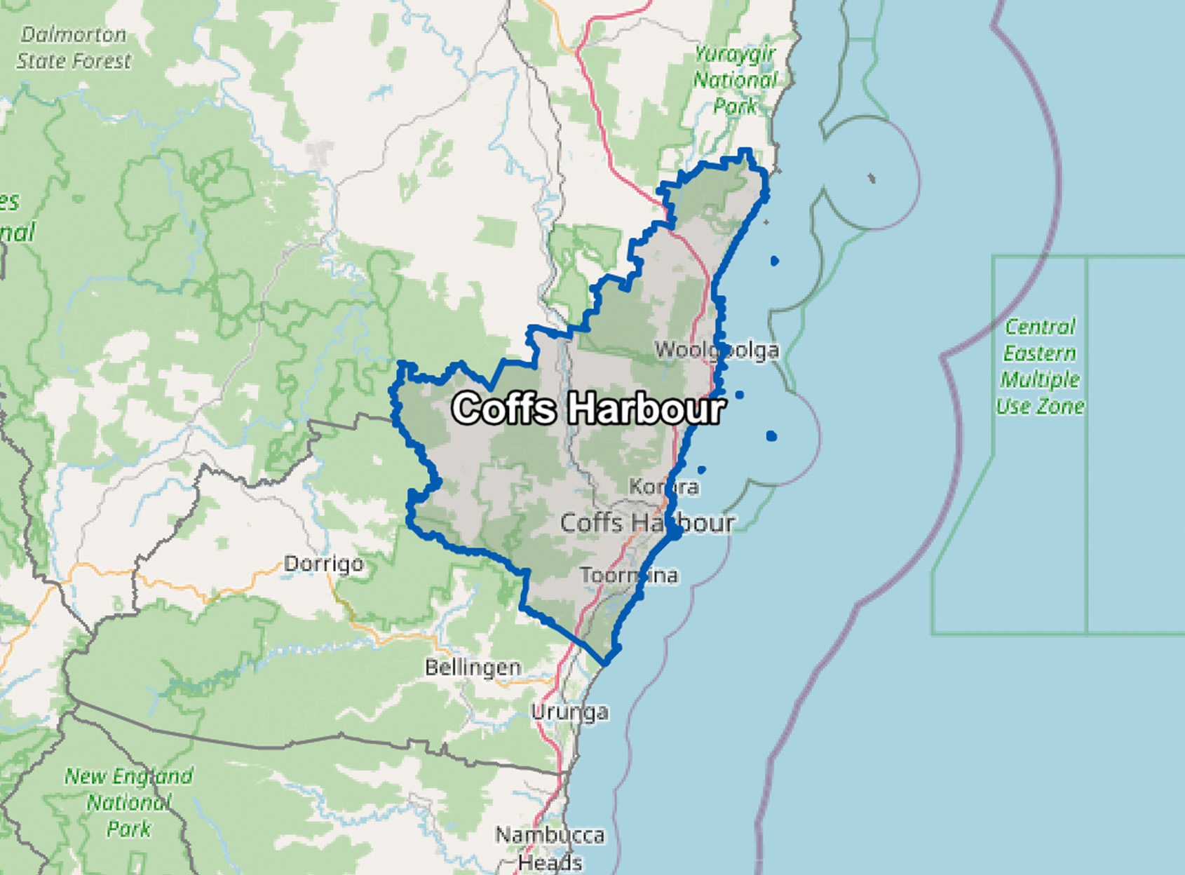 Coffs Harbour - Ads Map
