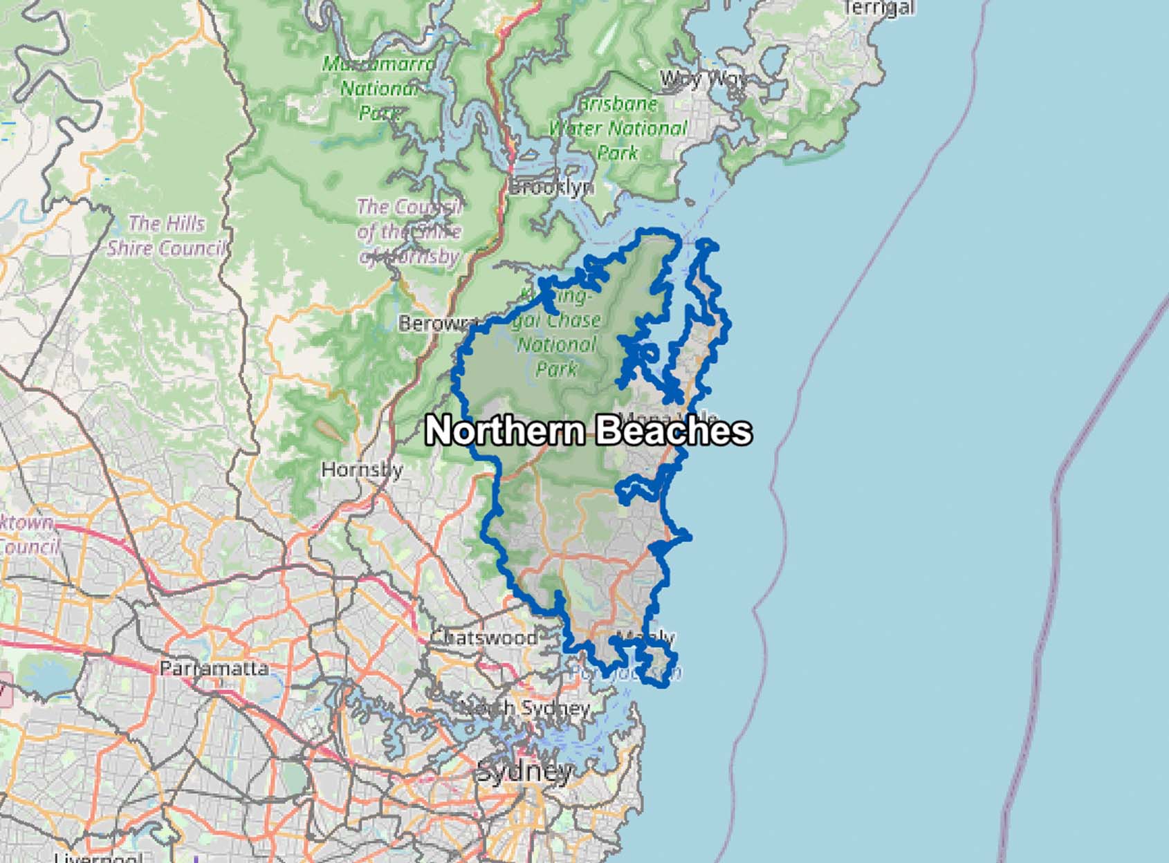 Master Builder Contract Review Northern Beaches - Map